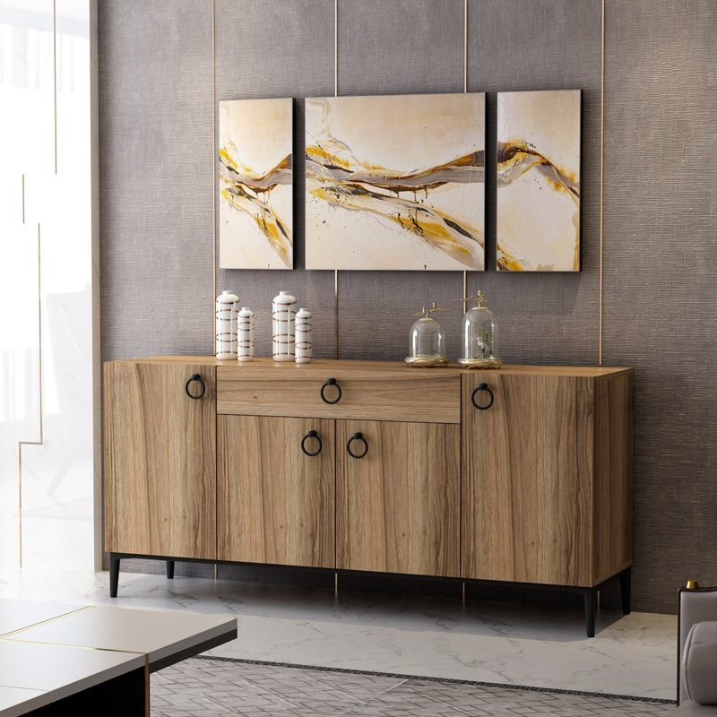Minerva 75cm Sideboard, Walnut