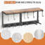 Support mural 3-en-1 pour balai mural et organisateur de vadrouille, étagère à fournitures de nettoyage peu encombrante, organisateur pour aspirateur, support à outils avec 5 pinces, 4 crochets pour la cuisine du garage