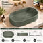 Lavabo de salle de bain ovale moderne en béton vert foncé Kakusiga