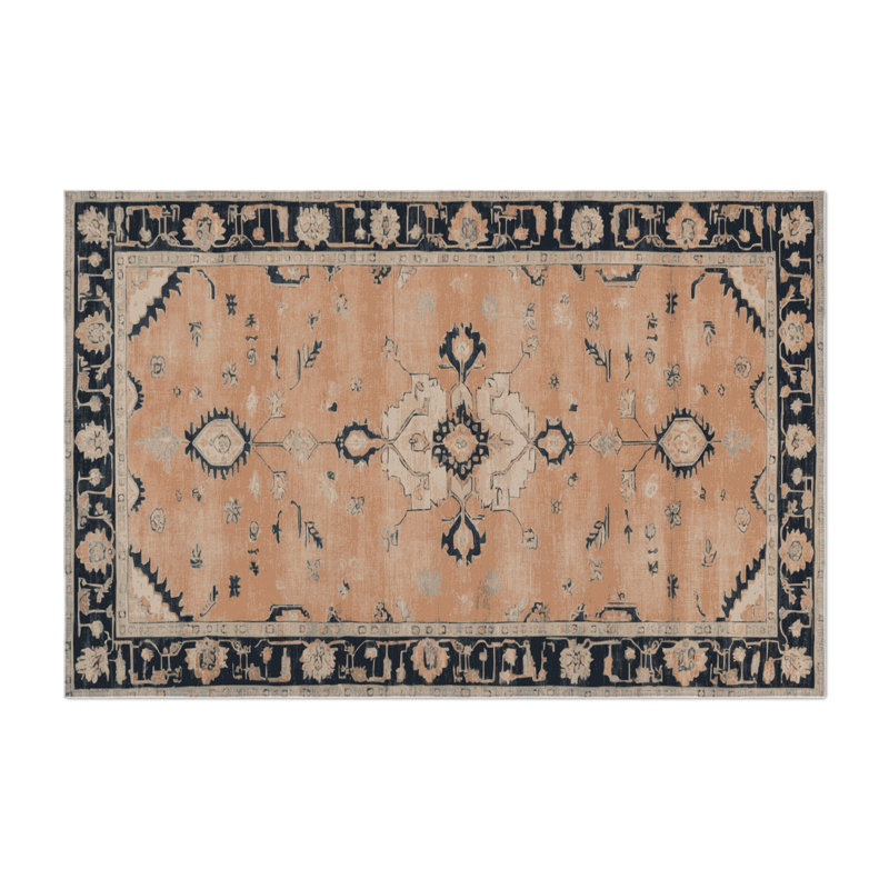 Tapis intérieur et extérieur brun Overdyed, Rectangle 4pi x 6 pi