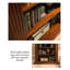 Ornate Arched-Top Traditional Bookcase with Carved Columns
