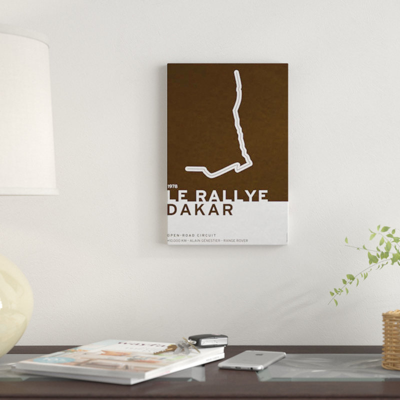 « 1978 le rallye dakar », reproduction d’impression sur toile, Toile avec cadre noir, H 48 po x l 32 po x P 1,5 po
