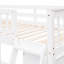 Lit superposé simple au-dessus d'un lit double avec une efficacité de six tiroirs et une configuration de tablette personnalisable - configuration réglable de capacité blanche-649008644