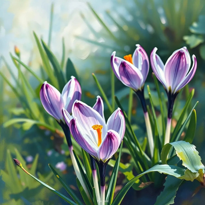 Éclat de fleur mauve - art floral moderne sur toile, H 40 po x l 40 po