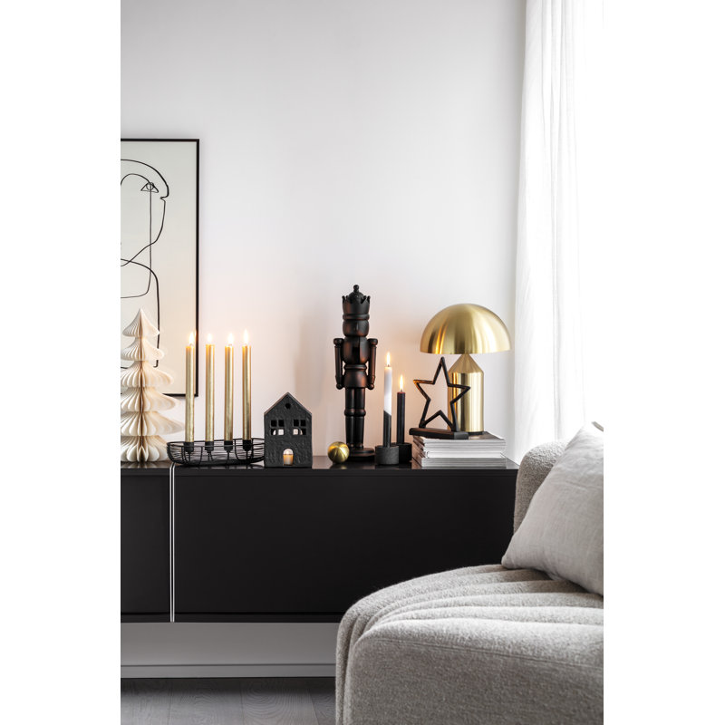Villeroy & Boch - Christmas Chic Advent Wreath Oval Black, Christmas Decoration Modern, Elegant Christmas Decoration, Metal
