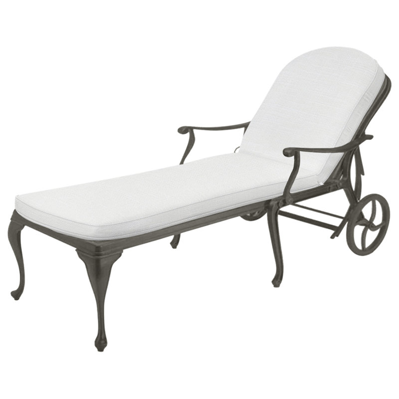 Provance Aluminum Chaise - Slate Gray, Welt, Rollo Lace, Slate Gray