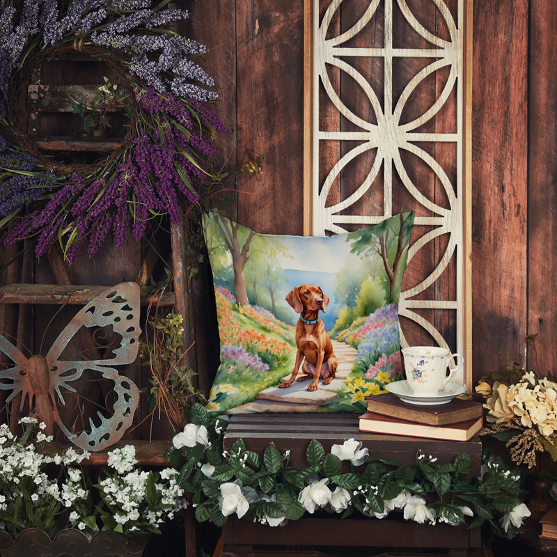 Coussin décoratif intérieur / extérieur Spring Path, H 14 po x l 14 po