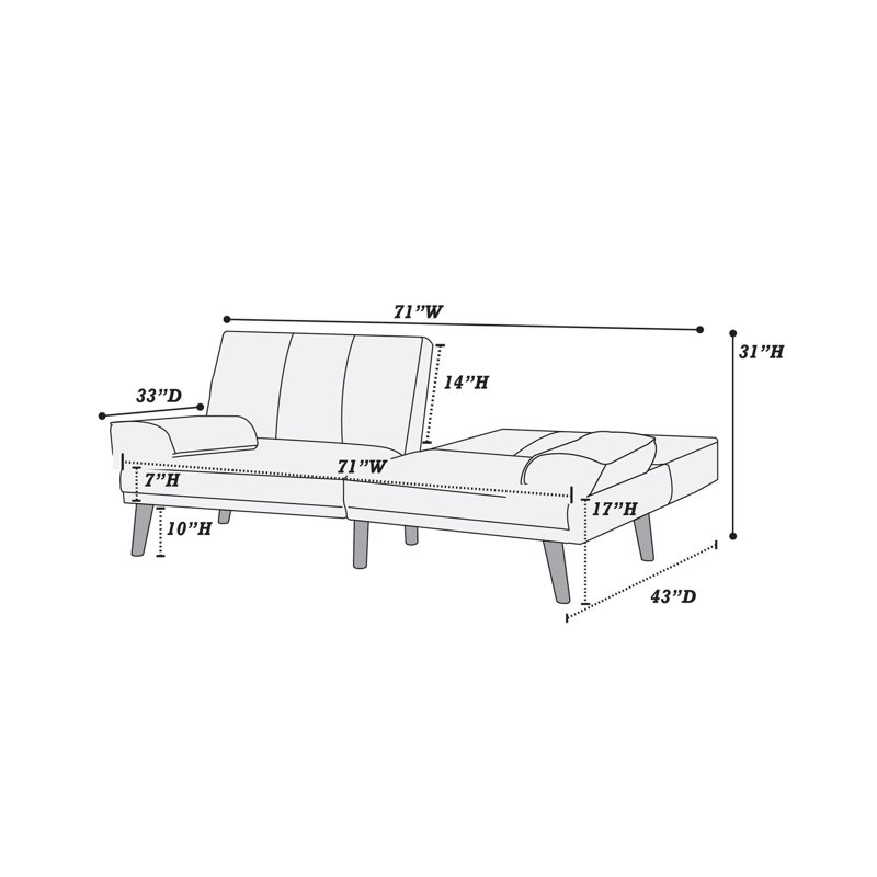 Canapé ajustable 1pc