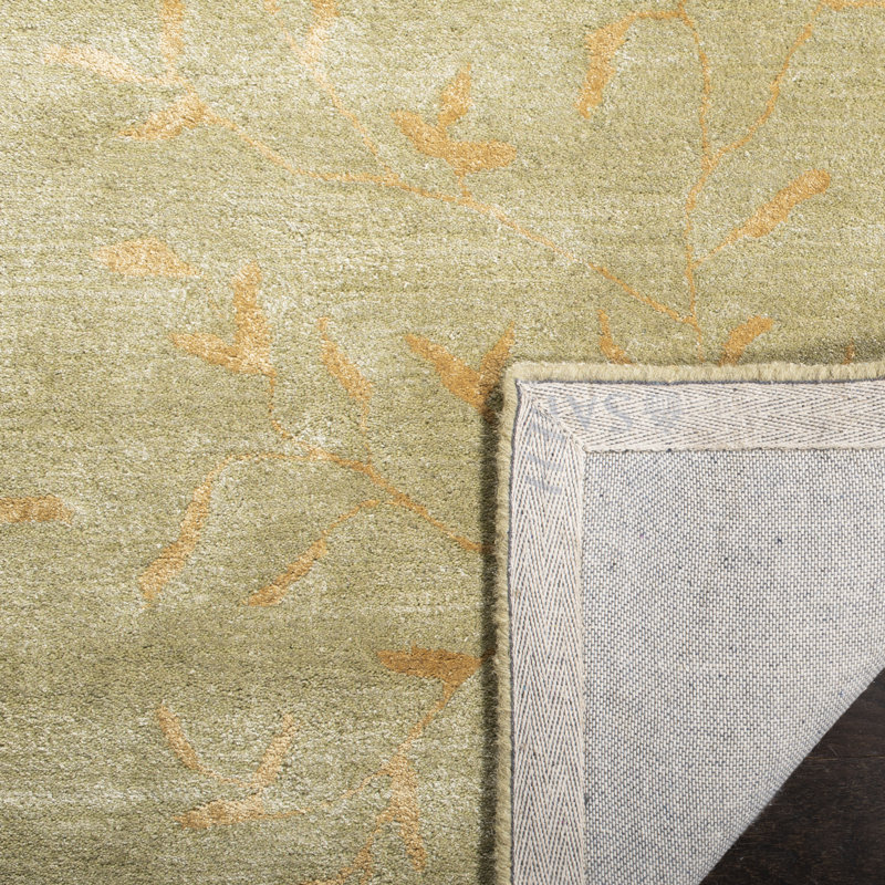 Candelo Soho Hand Tufted Wool And Viscose Floral Rug, Rectangle 8'3" x 11'
