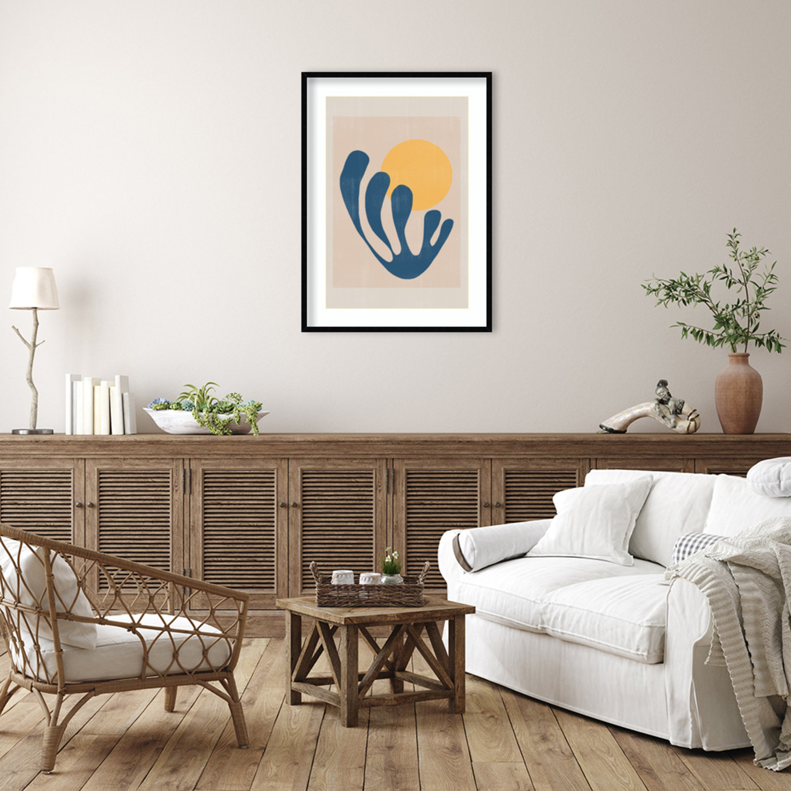 Giese "Modern Plant No. 1" Print, Black, 41" H x 30" W