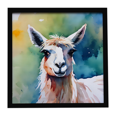 Llama Framed Metal Print