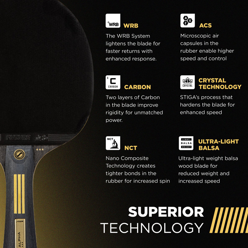 STIGA Alpha Tournament-Level Paddle