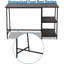 Bureau d'écriture d'ordinateur avec tablettes de rangement Myra