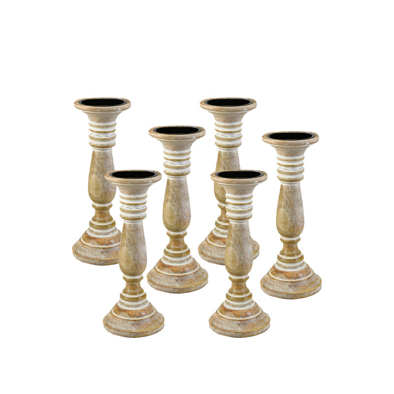 Wood Tabletop Pillar, 11.5" H x 5" W x 5" D