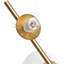 Lampe sur pied avec abat-jour en verre 2 pièces, lampe décorative portative moderne, blanc