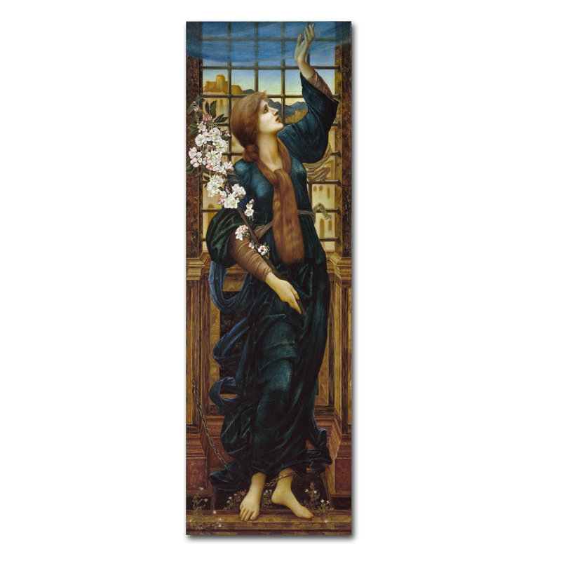 "Hope" par Edward Burne-Jones-impression sur tissu, H 24 po x l 8 po x P 2 po