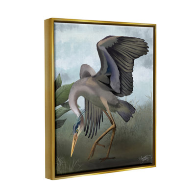«Dancing Crane Portrait» par Elizabeth Medley - reproduction sur toile flottante