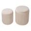 37.5cm Wide Velvet Cylinder Striped Standard Ottoman