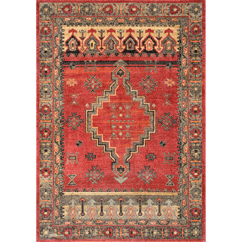 Tapis de style sud-ouest Habra, Rectangle 5 pi x 7 pi 5 po