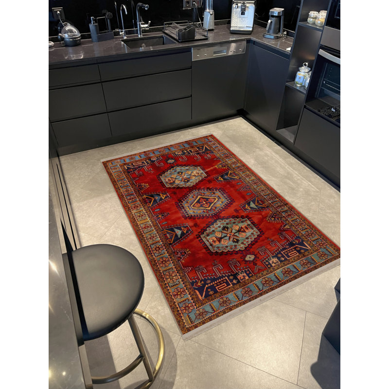 Tapis rectangulaire Wallas, Tapis de couloir 3 pi 4 po x 9 pi 11 po