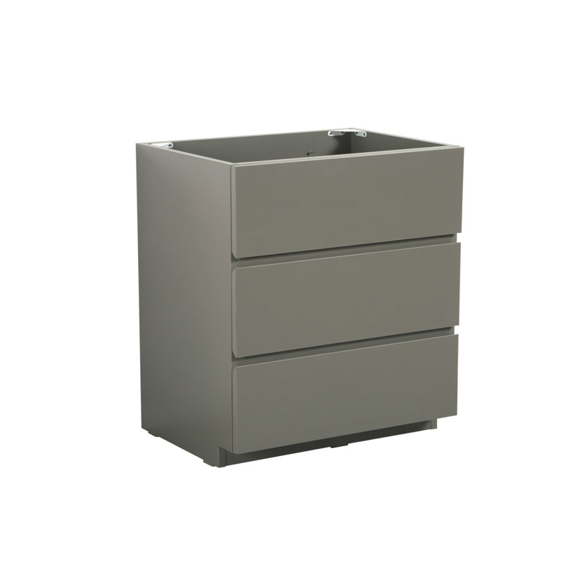 【Évier non inclus, armoire de meuble-lavabo seulement Cabinet Armoire de plancher SANS bassin, avec trois tiroirs, pré-assemblée