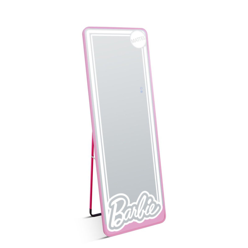 Barbie RGB Full Length Makeup Mirror with Integrated Strip RGB LED Light, Soft-Touch Sensor Switch