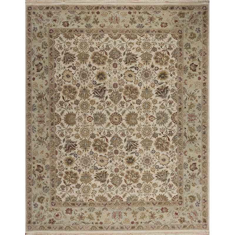 Cote D’Azure Hand Knotted Wool Indoor Rug, Rectangle 5' x 7'