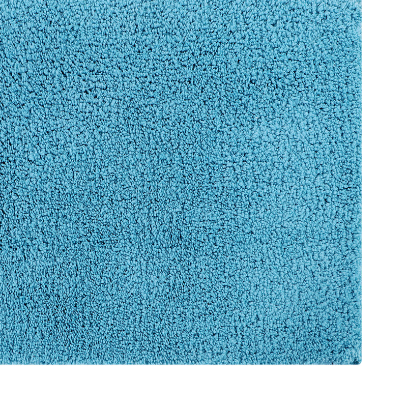 Micro 100% Polyester Solid Pattern Tufted Machine Washable Bathroom Rug, 17" x 24" Rectangle, Blue