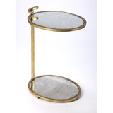 Ciro Metal & Mirrored Side Table