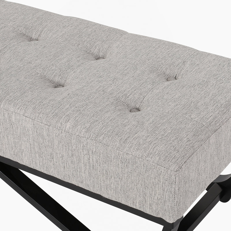 Repose-pieds, banc pour chambre ou entrée, Gris clair