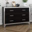 Commode 6 tiroirs avec poignée en métal, élégante armoire de rangement à miroir ultrabrillant pour chambre à coucher, salon-379437530