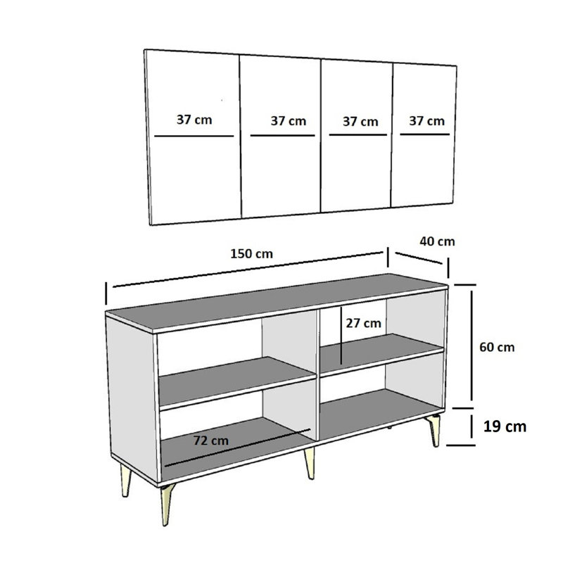 Olivia 79cm Console Table, White/Silver