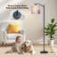 Lampe sur pied à arc Arc avec lampe à paysage lys et télécommande avec lumières DEL Abat-jour réglables Grandes lampes pour lire Bureau Salon