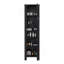 Armoire de salle de bain H 63,3 po, 2 portes, 6 tablettes, wengé noir - Salle de bain