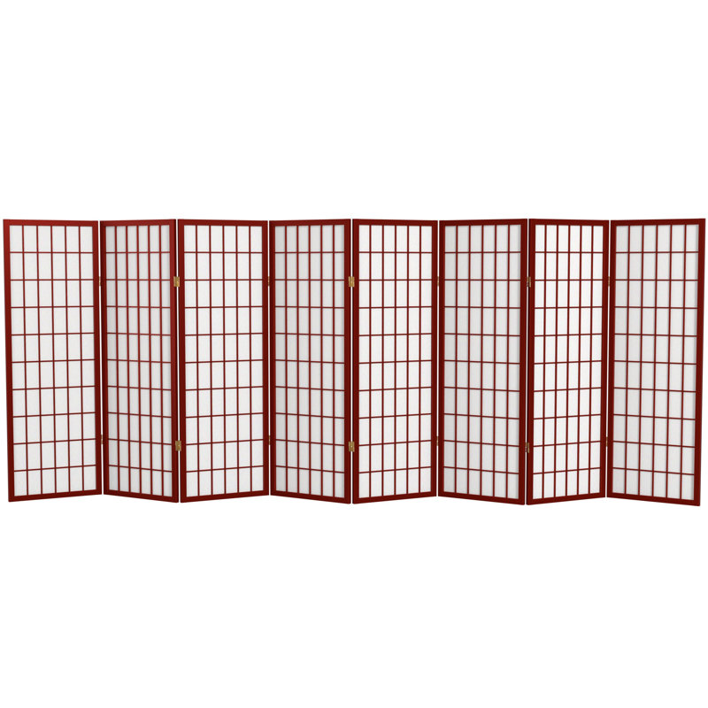 Écran court Shoji 50,75 "Alex, Palissandre, 8 panneaux