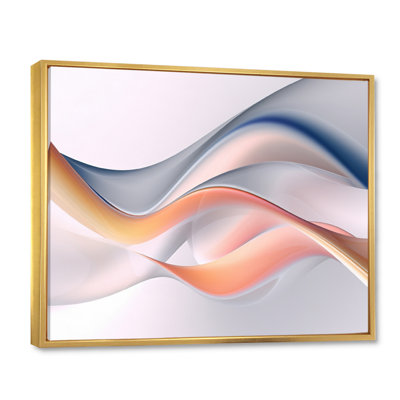 «Orange and Blue Fractal Ripples III», reproduction d'art sur toile