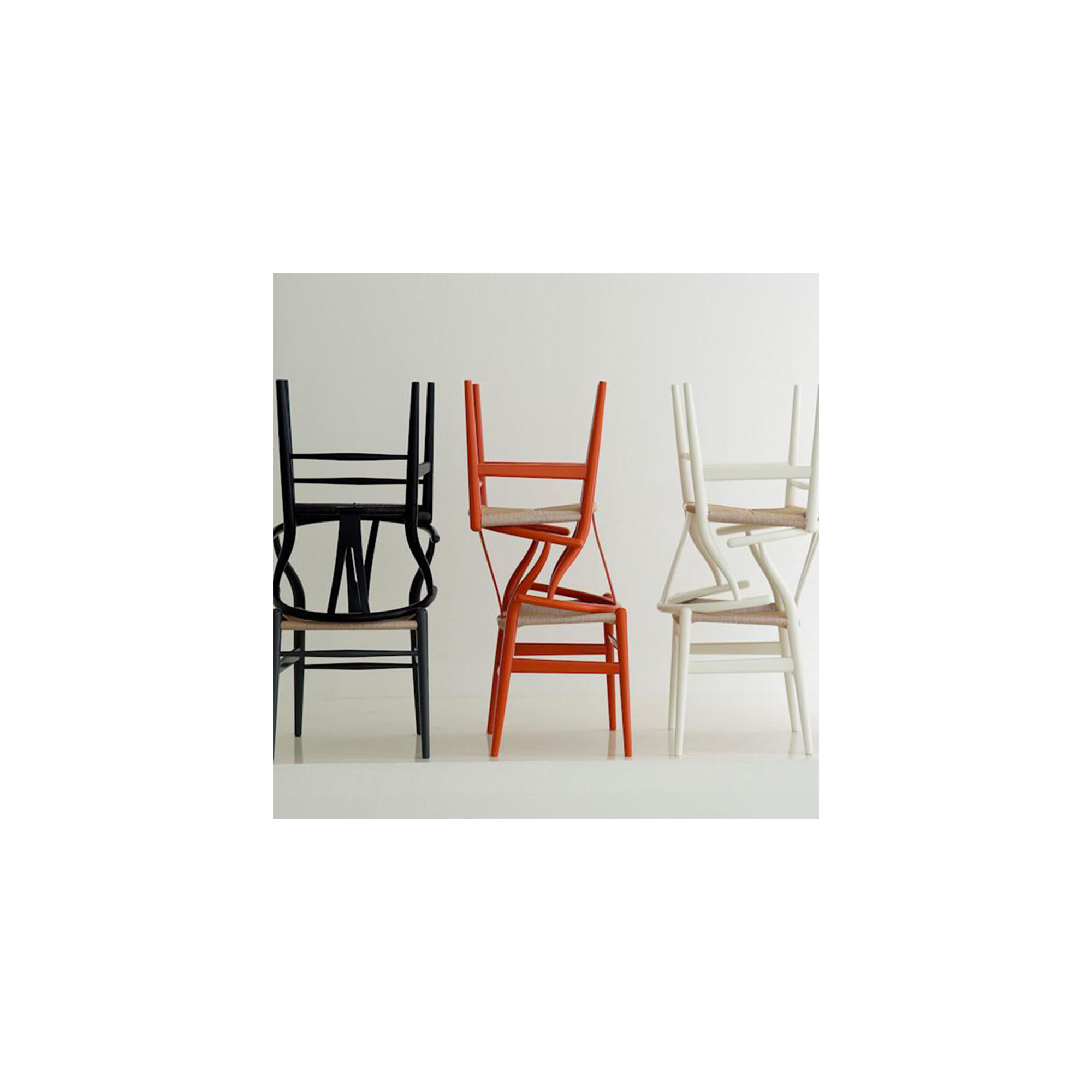 Baruti Wooden Wicker Dining Chair, Black/Beige