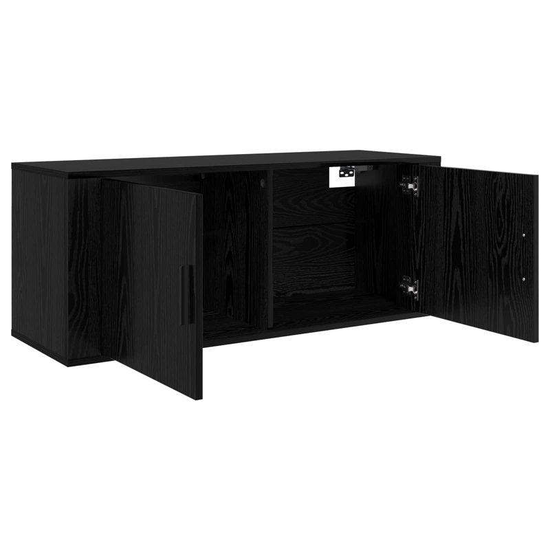 TV Stand, 40cm H x 100cm L x 34.5cm W, Black Oak