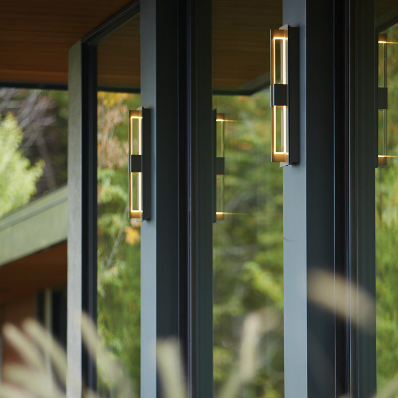 Axis LED Outdoor Flush Mount, 31" H x 4.8" W x 4.2" D, Coastal Burnished Steel