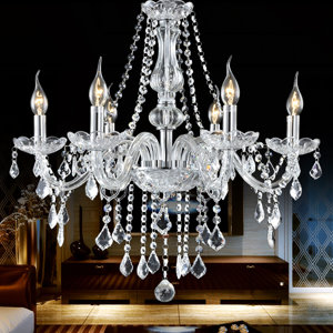Amiaha 6 - Light Glass Dimmable Classic/Traditional Chandelier