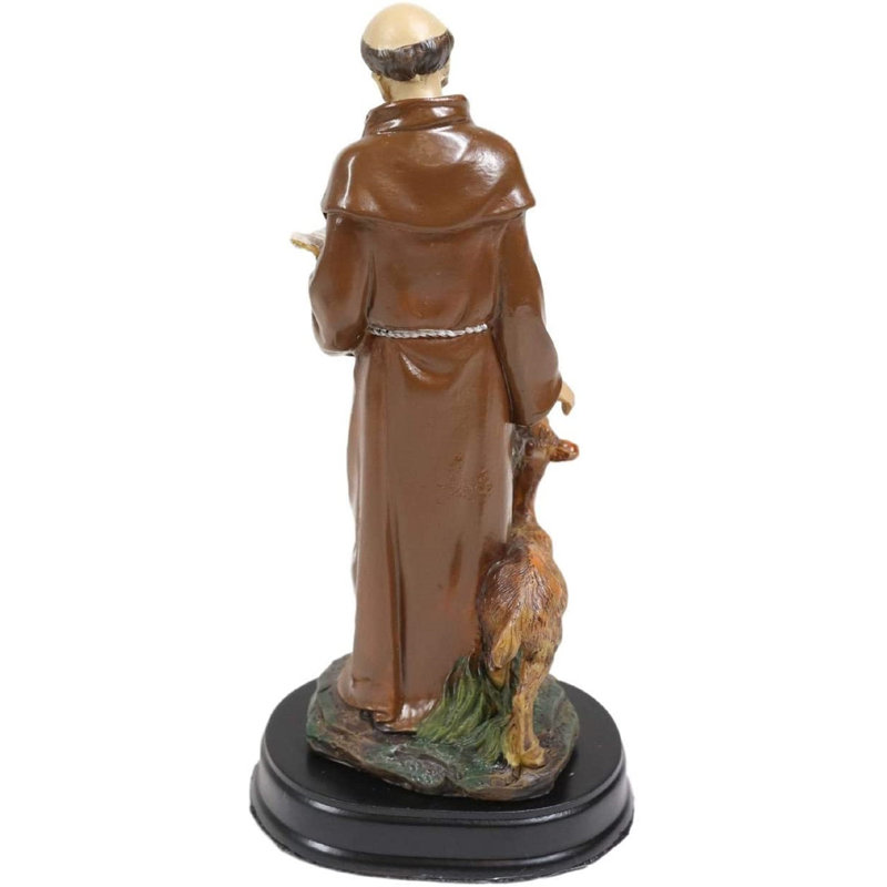 Figurine de Cathédrale Saint-François d'Assise avec colombe et cerf