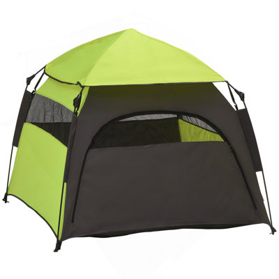 Pawhut Pop Up Dog Tent For Extra Large And Large Dogs, Portable Pet Camping Tent With Carrying Bag For Beach, Backyard, Home, Green