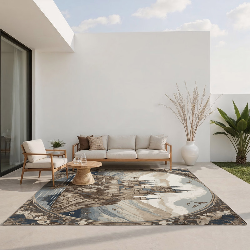 Tapis intérieur et extérieur Crownspire Refuge, Rectangle 2' x 3'
