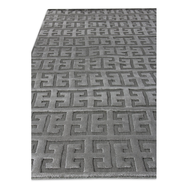 Kingsley Geometric Area Rug in Aqua, Rectangle 8' x 10'