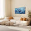 Ensemble de 1 tableau abstrait floral à pivoine bleue-909685502