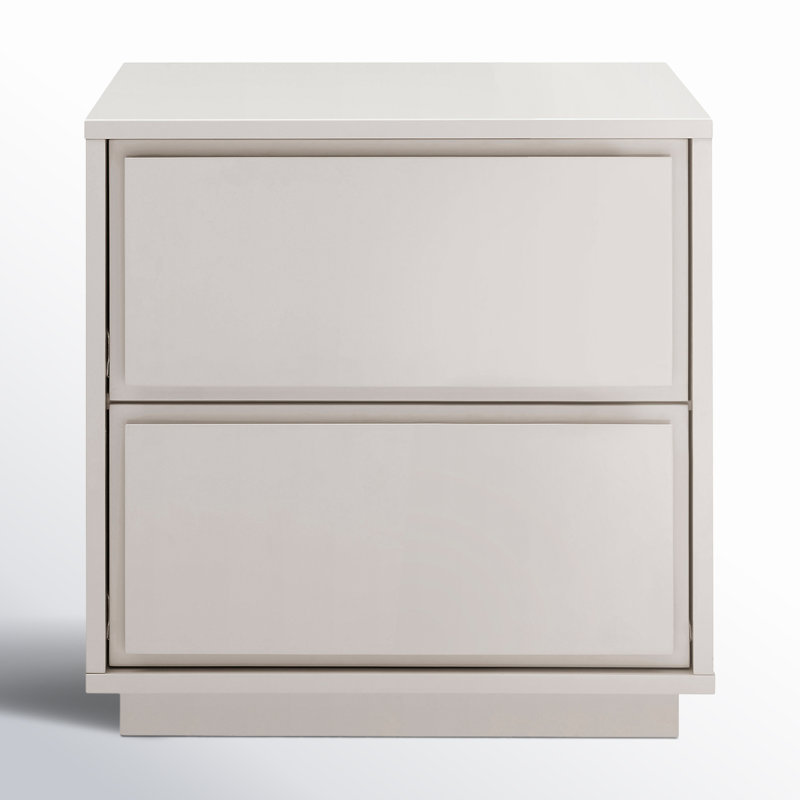 Carson 23" W 2-Drawer End Table, Gray