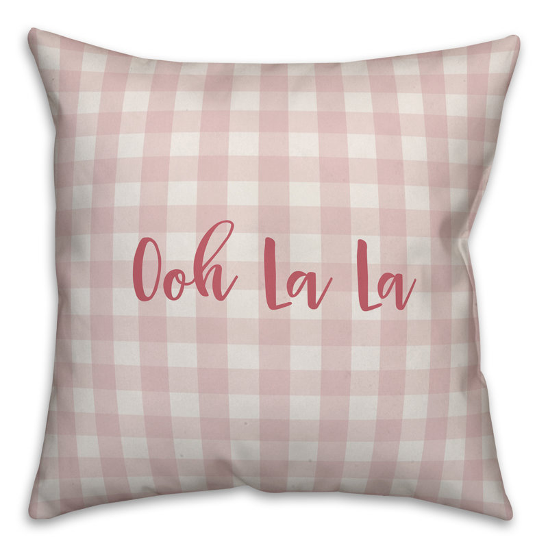  Coussin décoratif 16 "Ooh La La, Rose, Housse de coussin