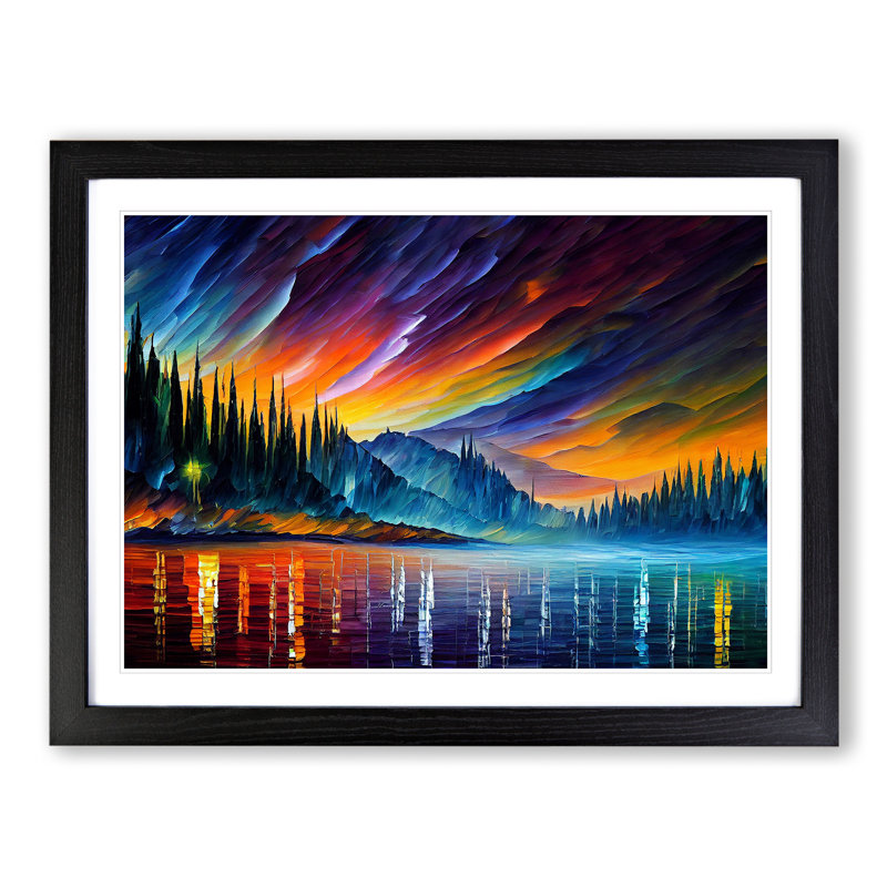 Special Aurora Borealis Vol.4 Abstract - Framed Print, Black, 34cm H x 46cm W x 2cm D
