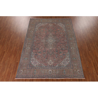 Pink Geometric Traditional Area Rug 8x11