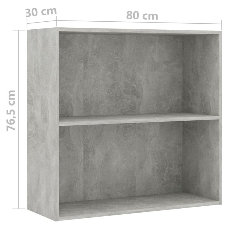 Gena Bookcase, Concrete Grey